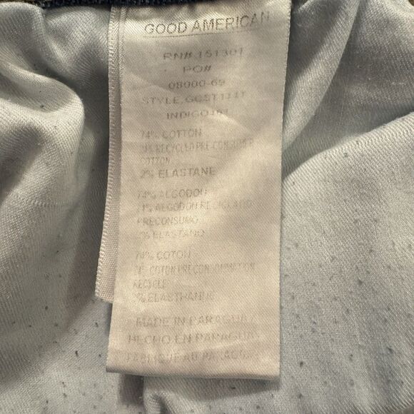 GOOD AMERICAN Good Straight Jeans High Rise Split Raw Hem Size 16 - Picture 11 of 11